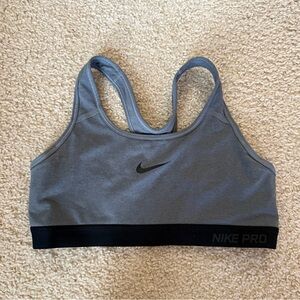 Nike Pro Women's Black and Gray Sports Bra